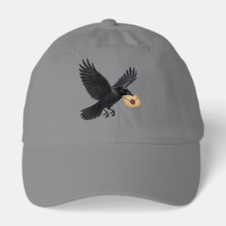 Gothic Crow Messenger With Vintage Envelope And Ja Hat