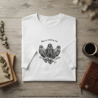 Gothic Crow We're Judging You Sarcastic Gift T-Shirt
