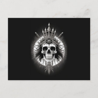 Gothic Crowned Skull Postcard