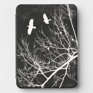 Gothic Crows Trees Black and White Landscape Kindle Cover