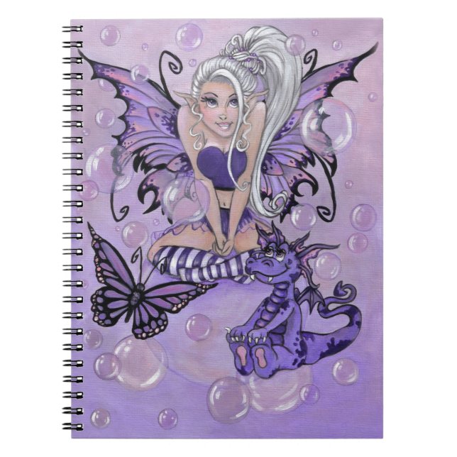 "Gothic Cuties" cute fairy dragon NOTEBOOK (Front)