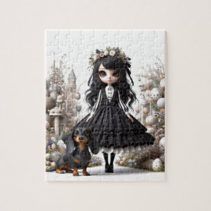 Gothic Dachshund Jigsaw Puzzle