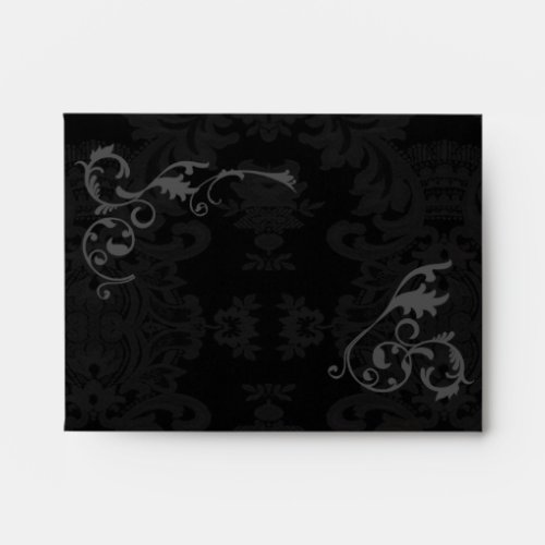 Gothic Damask A2 Envelope with Border for Label