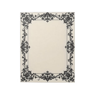 Gothic Damask Frame Notepad