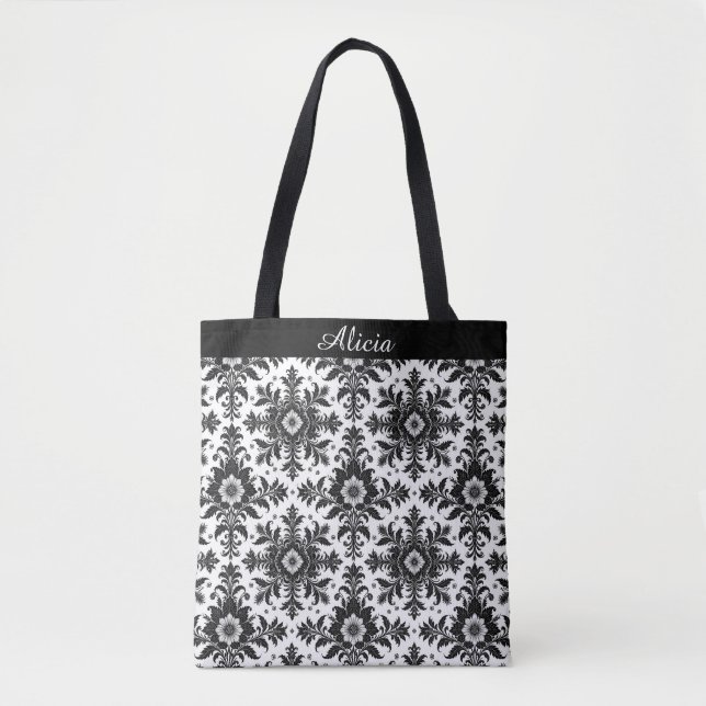 Gothic Damask Tote Bag (Front)