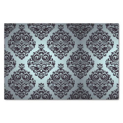 Gothicdamaskstealblackvintagevictoriangrunge Tissue Paper