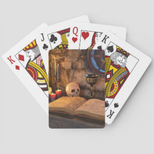 Gothic Dark Academia Candlelit Study Art Poker Cards