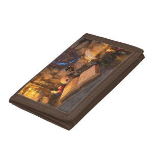 Gothic Dark Academia Candlelit Study Art Tri-fold Wallet