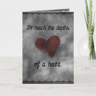 Gothic Dark Aesthetic Heart's Shadows Valentine's  Holiday Card