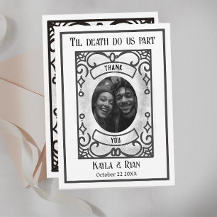 Gothic Dark and Moody Wedding Thank You Card
