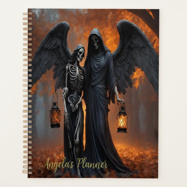 Gothic Dark Angel Personalize  Planner (Front)