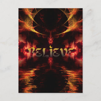 Gothic Dark Art Believe Affirmation Postcard