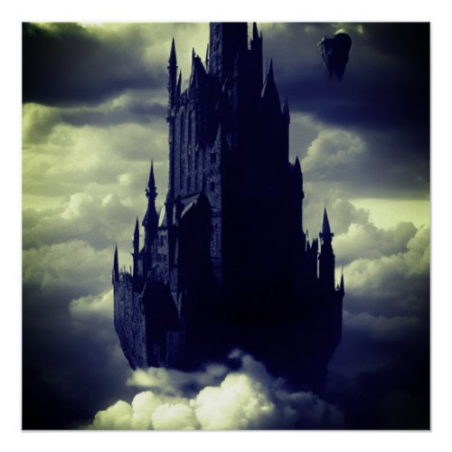 Gothic dark castle poster