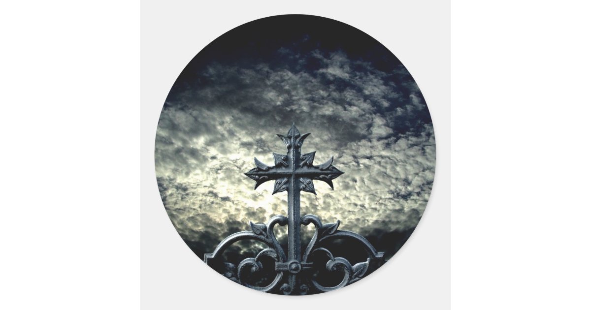 gothic cross decal