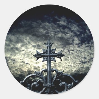 Gothic Dark Cemetery Cross Stickers by TheHopefulRomantic at Zazzle