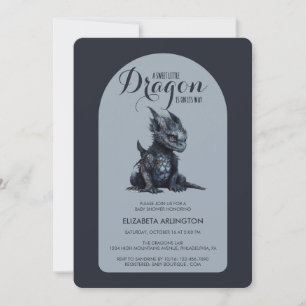 Gothic Dark Dragon Baby Shower Invitation