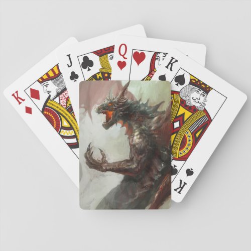Gothic Dark Dragon Playing Cards