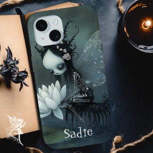 Gothic Dark Fantasy Fairy Skeleton Custom Name iPhone 15 Case