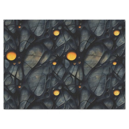 Gothic Dark Feeling Black and Yellow Tissue Paper