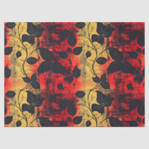 Gothic Dark Feeling Black Yellow Red Tissue Paper