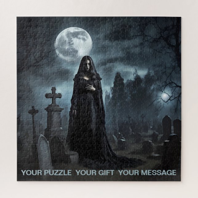 Gothic Dark Graveyard  Jigsaw Puzzle (Vertical)