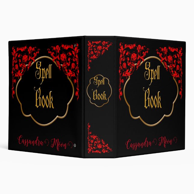 Gothic Dark Magic Personalized 3 Ring Binder (Background)