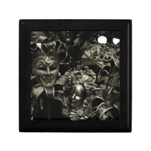 Gothic Dark Masquerade Masks Black and White Gift Box