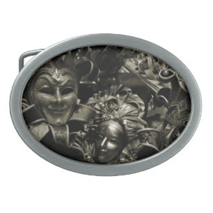 Gothic Dark Masquerade Masks Black Belt Buckle