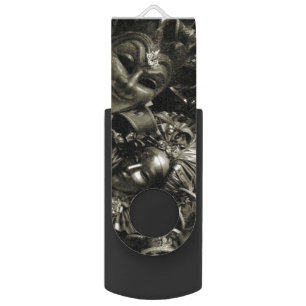 Gothic Dark Masquerade Masks Black Flash Drive