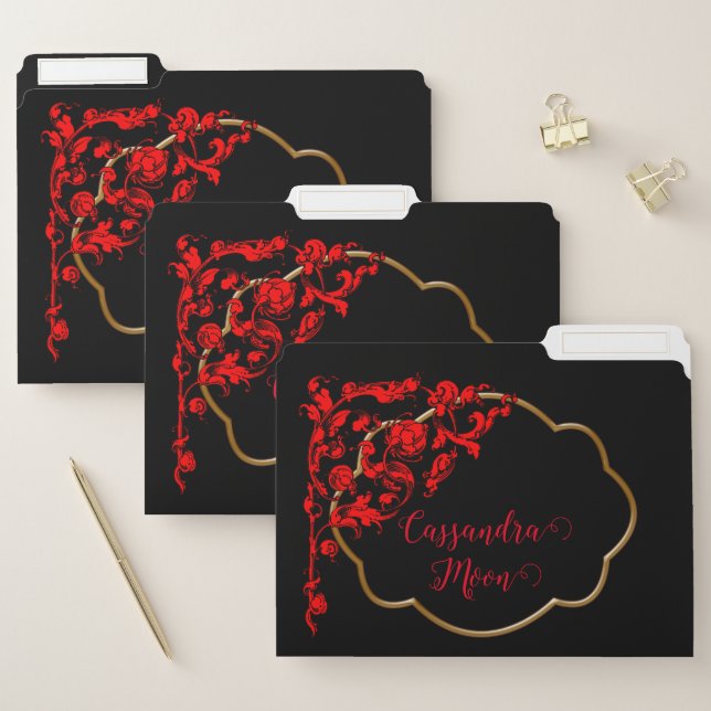 Gothic Dark Personalized File Folder (Set)