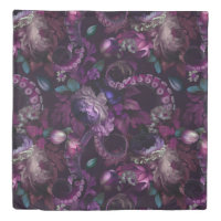 Gothic Dark Pink Tentacle With Flowers