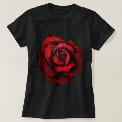 Gothic Dark Rose T_Shirt