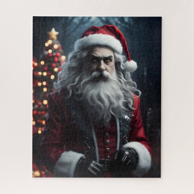 Gothic Dark Santa Claus Alternative Christmas Jigsaw Puzzle (Vertical)