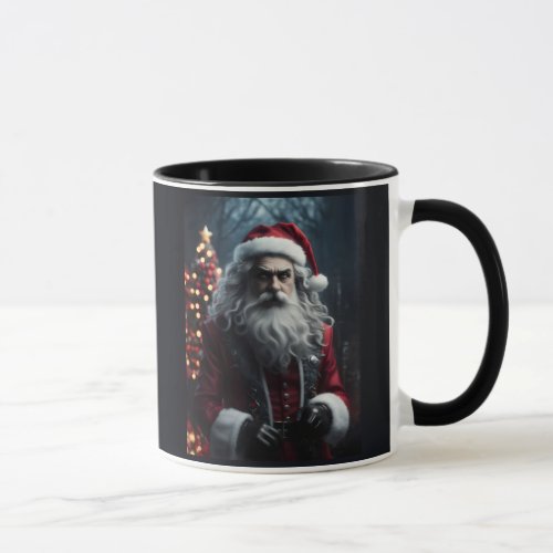 Gothic Dark Santa Claus Alternative Christmas Mug