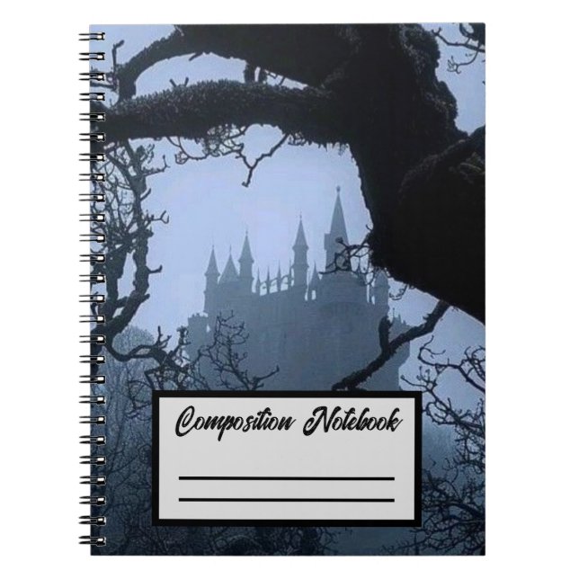 Gothic Dark Spooky Castlecore  Notebook (Front)