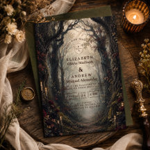 Gothic Dark Woodland Wedding