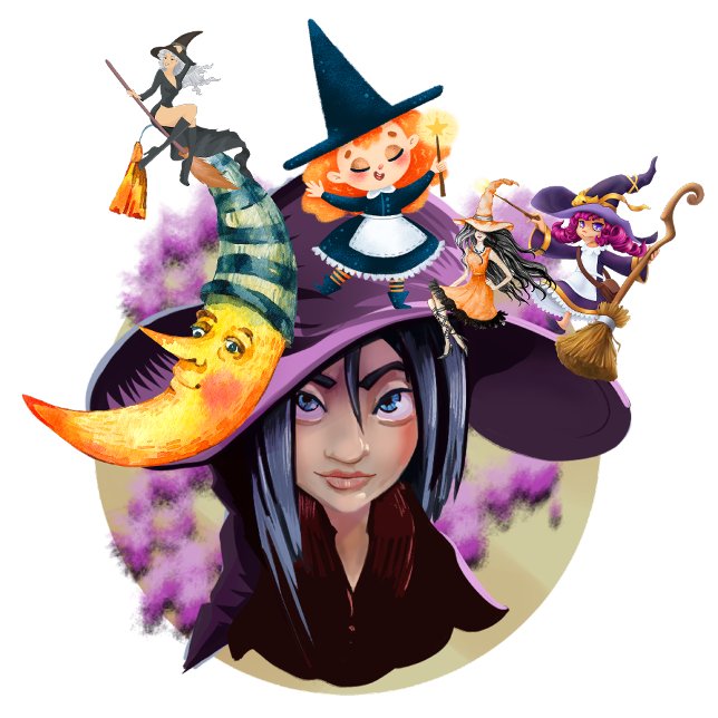 Gothic Darlings Round Clock (With a single glance, she could unravel the threads of your heart, weaving a tapestry of longing.)