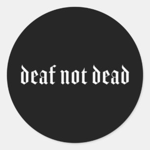 Gothic Deaf ASL Hand Gesture Deaf Hearing Loss Awa Classic Round Sticker