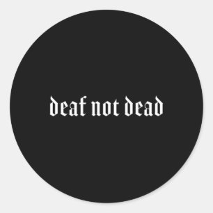 Gothic Deaf ASL Hand Gesture Deaf Hearing Loss Awa Classic Round Sticker