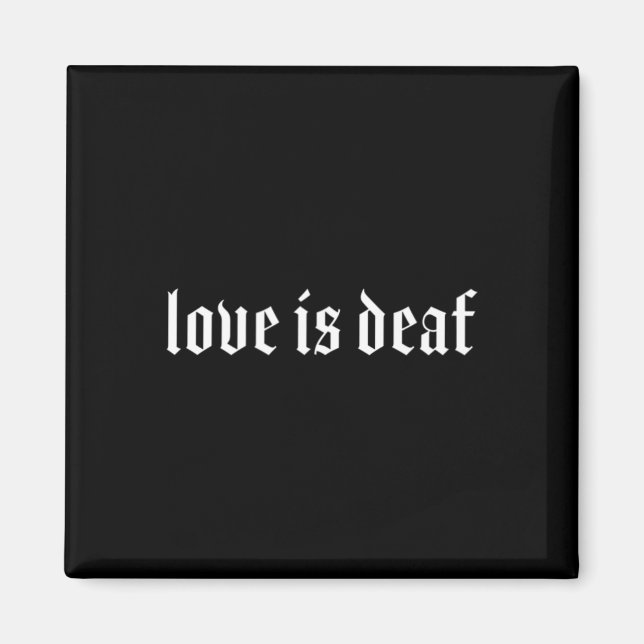 Gothic Deaf ASL Hand Gesture Deaf Hearing Loss Awa Magnet (Front)