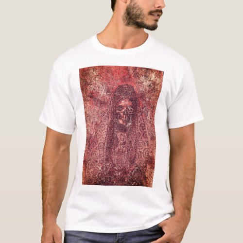 Gothic Decorative Design Skeleton Mens T_shirt