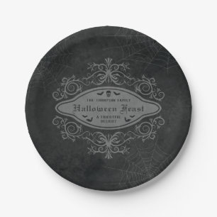 Gothic Decorative Macabre Banner Halloween Party Paper Plates