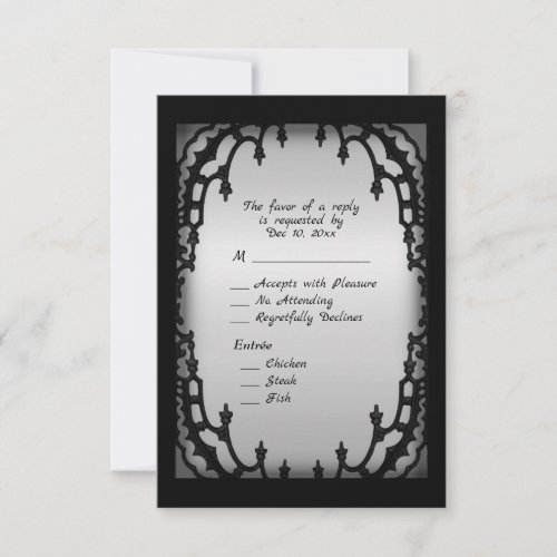 Gothic Design RSVP with Entree Choice