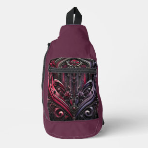 Gothic Design Sling Backpack Bag