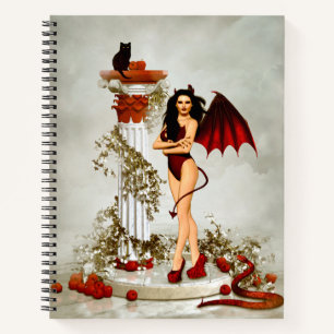 Gothic Devil Girl Temptation Notebook
