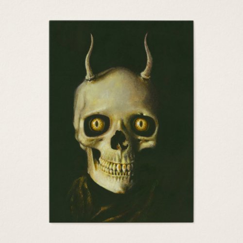 Gothic Devil Skull ACEO Business Card