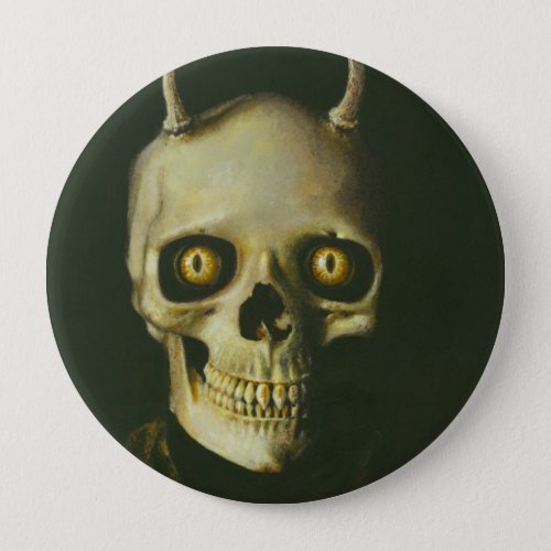 Gothic Devil Skull Button