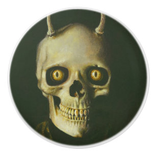 Gothic Devil Skull Knob handle