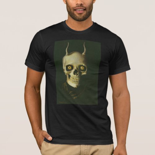 Gothic Devil Skull Mens T_Shirt