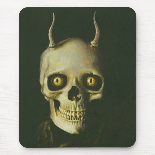 Gothic Devil Skull Mousepad (Front)